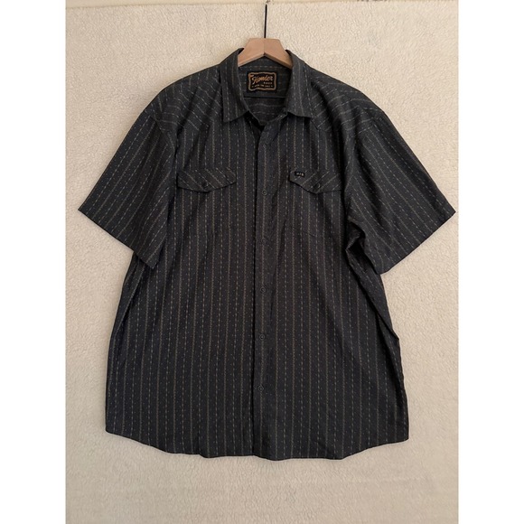Howler Bros Other - Howler Bros Shirt Men's XL Gray Striped H Bar B Snapshirt Pearl Snap Casual